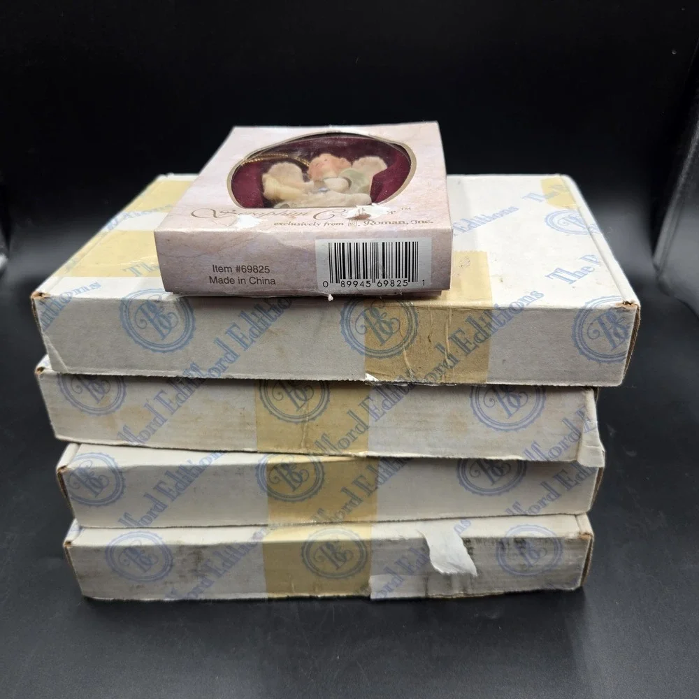Lot Of 9 Seraphim Classics Angel Ornament Roman Inc New Old Stock In Orig Boxes